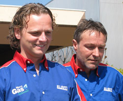 Klaus Klaffenböck and his sidecar passenger Christian Parzer
